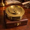 Латунный компас Брантона Ручная работа Деревянная шкатулка Декор для дома Подарок на день рождения