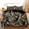 Snake Bedding Set Reptile Duvet Cover Wild Animal Comforter Cover With Pillowcases Queen Size For Kids Adults Bedroom Room Decor