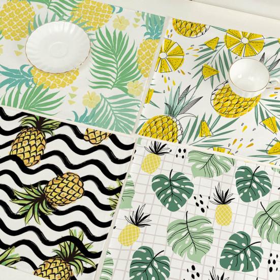 Уникальная водонепроницаемая теплоизоляционная многоразовая машинная стирка подушка для стола с ананасом для подставки для чаши ресторана