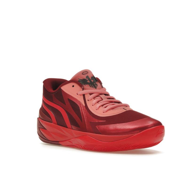 PUMA MB.02 Round Toe Lace-Up Low Basketball Shoes Men Red 377766-04