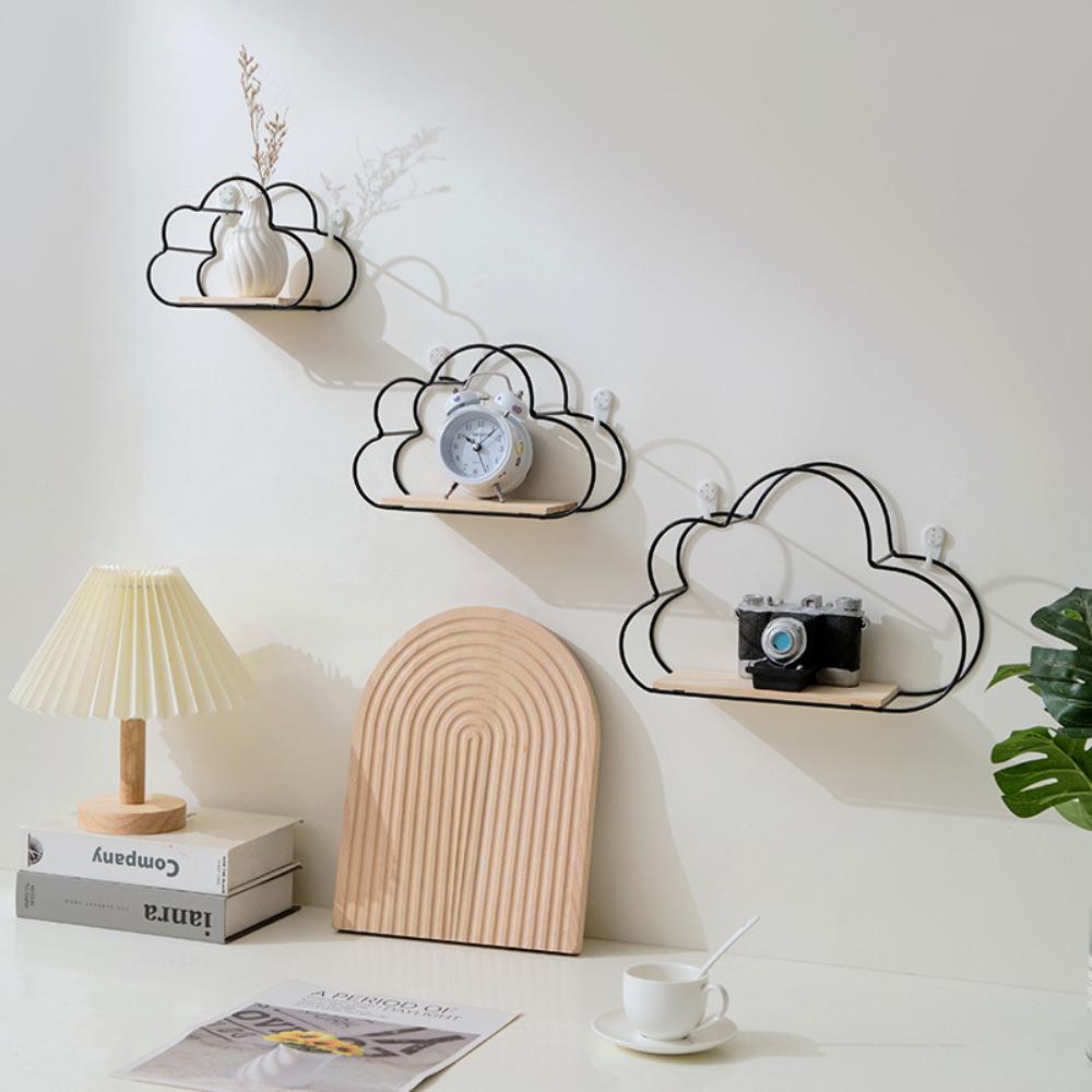Decoration Bathroom Finishing Rack Floating Shelves Kids Room Shelf Wall Shelf Iron Storage Rack