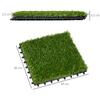 10 PCs 30 x 30cm Artificial Grass Turf, 25mm Pile Height Grass Carpet Fake Grass Mat UV Resistance for Outdoor