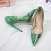 Женские туфли на каблуке 12 см, женские туфли-лодочки на шпильке с острым носком, модные сексуальные подиумные туфли на каблуке 12 см WZ