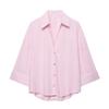 Kaslead New Arrival Women's Fashion Style Fashion Minimalist Blended Wide Sleeve Shirt 3602710