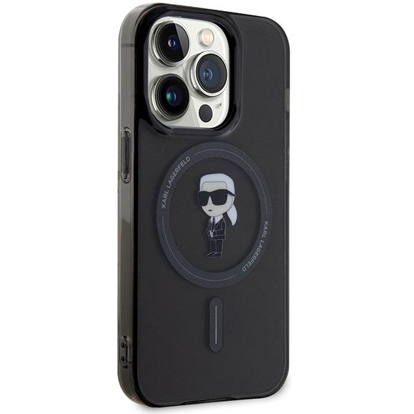 Karl Lagerfeld Klhmp15Lhfcknok Iphone 15 Pro 6.1 Czarny/Black Hardcase Iml Ikonik Magsafe