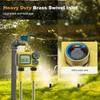 IP55 3/4'' Automatic Water Timer with 2-Outlets Garden Irrigation Valve Auto Watering System Sprinkler 1-15 Days Delay Watering