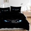 Dragon'S Eyes Print 3Pcs Bedding Setduvet Cover With 2 Bedropillowcase Home Birthday Gift