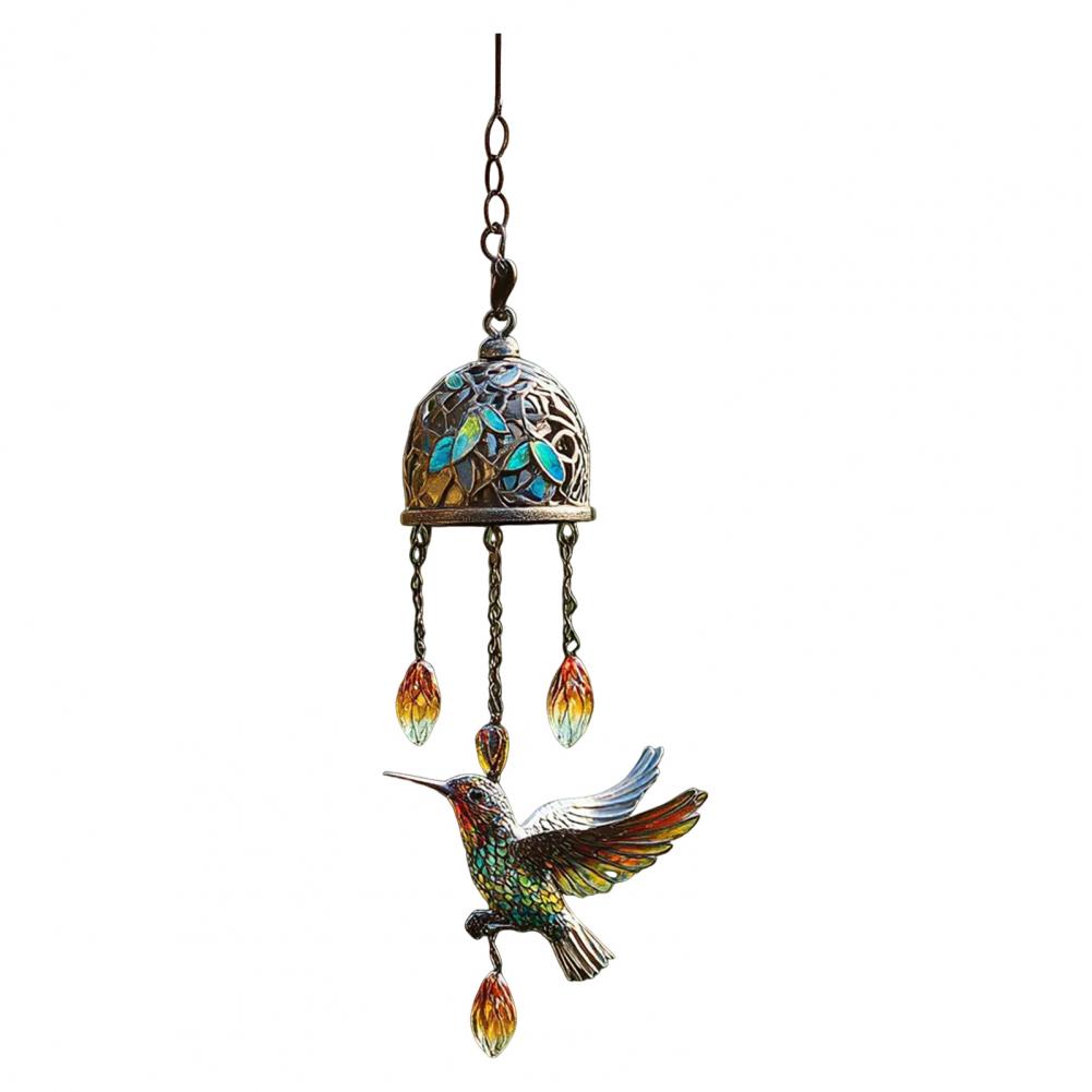 Hummingbird-inspired Wind Chime Porch Wind Chime Elegant Metal Hummingbird Wind Chime for Garden Patio Decor Vintage for Indoor