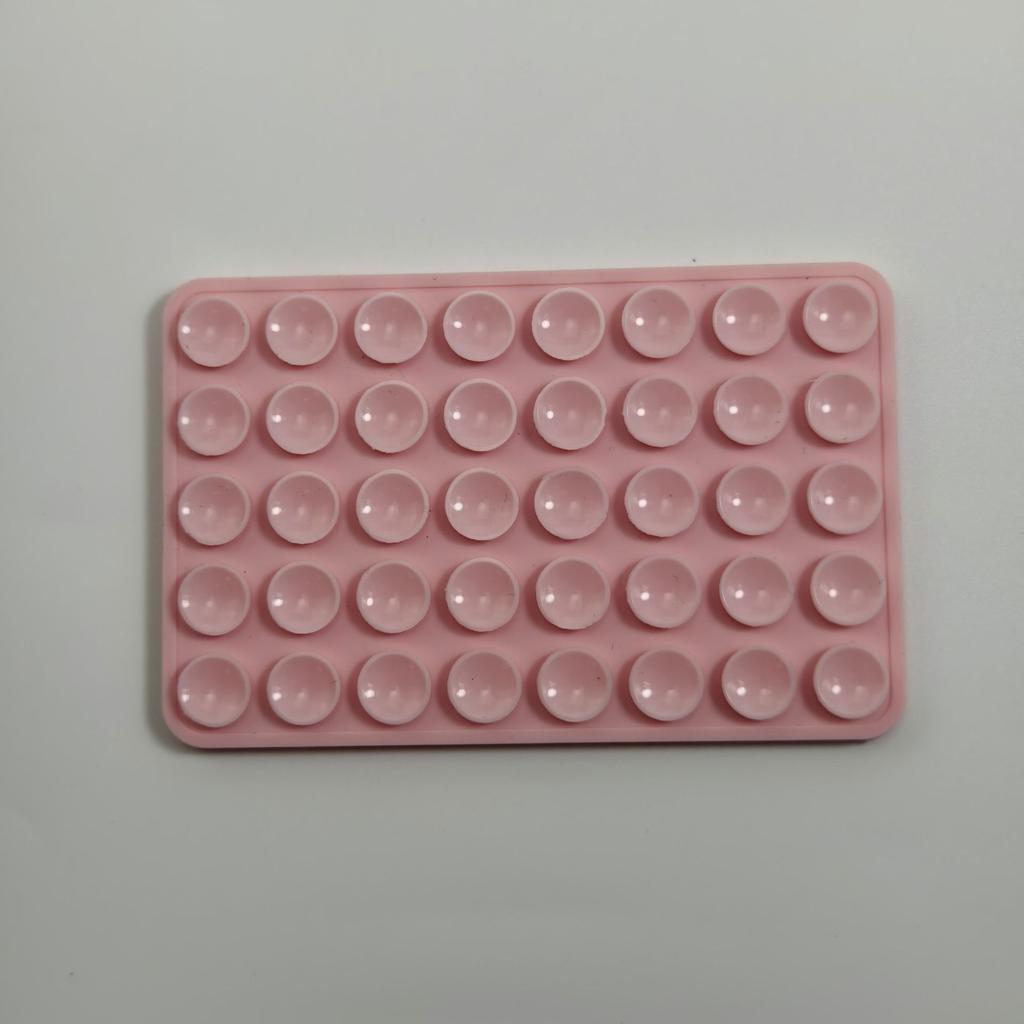 Силиконовый присосочный держатель для телефона, Нескользящая клейкая подставка для селфи и видео, Липкий держатель для мобильных телефонов — Светло-розовый