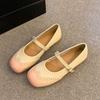 Модные балетки, одинарная обувь, женские весенние резные туфли Мэри Джейн Брок, ретро стиль, плоские французские маленькие кожаные туфли