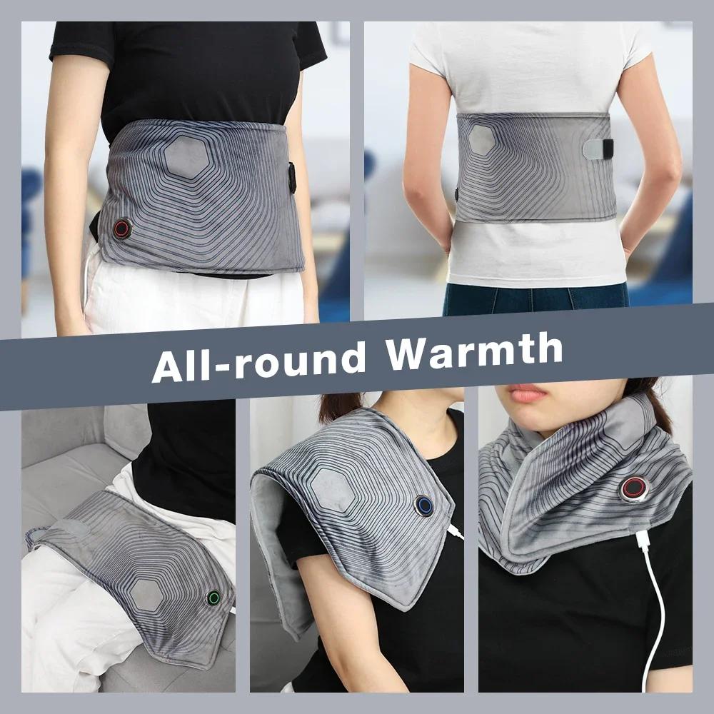 Graphene Warming Waist Belt Electric Heating Pad Hot Compress Shoulder Leg Lumbar Belt Back Waist Support All-round Warm