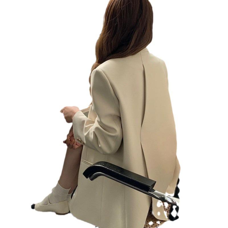 Women's Button Slim Casual Drape Business Blazer Suit Jacket Trend Coat Outwear