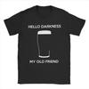 Мужские футболки Hello Darkness My Old Friend Draught Beer Креативная хлопковая футболка с коротким рукавом Футболка с круглым вырезом Топы Идея для подарка