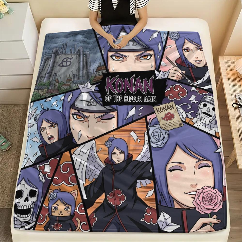 Naruto Flannel Blanket Fashion Print Great For Sofa Bedroom Chair Bed Picnic Travel -HE55