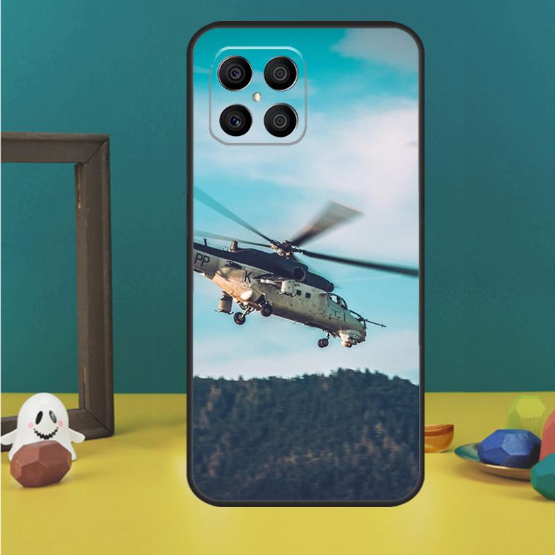 Кейс для вертолета Ми-24 «Крокодил» для Honor X9a X8a X8b X9b X9c X8 X9 50 70 90 Lite Honor 200 Lite Magic 7 5 6 Pro Чехол