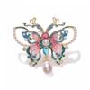 Enamel Butterfly Brooch for Women, Chinese Style, Pearl Brooch, Elegant and High-end Cheongsam Coat Pin