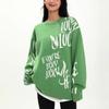 Anta Lucky You Skateboard Letter Print Round Neck Casual Pullover Long Sleeve Knit Sweeper Unisex Sweeper Starry-Green Paper-White 172348703S-3