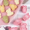 8Pcs Easter Rabbit Biscuit Mold Plastic Bunny Egg Cookie Cutter Stamp Embosser Easter Party Fondant Cake Baking Decoration Tools