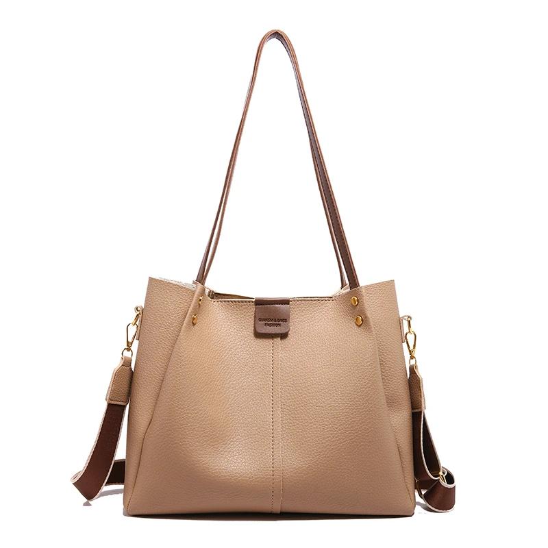 Большая вместительная сумка-тоут для женщин. Элегантная сумка через плечо в стиле ретро. Сумка на плечо для студента университета.