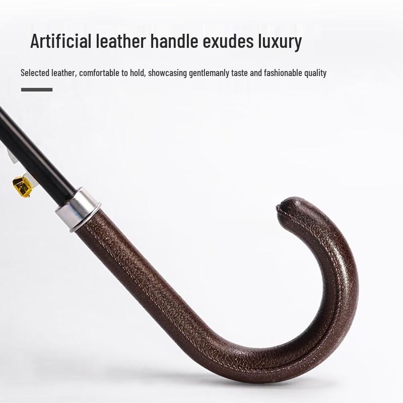 Hongye 16-Rib Semi-Automatic Windproof Straight Umbrella