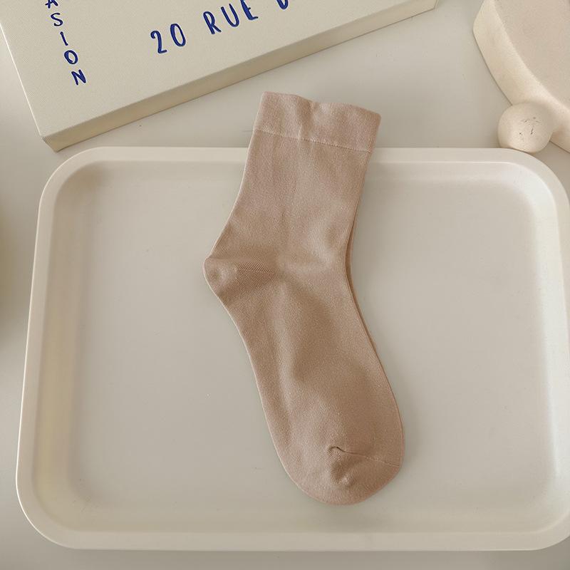 Женские носки из высокоэластичного хлопка - Не сдавливающие, Мягкие, Не скатывающиеся, Цвета макарон, Универсальная и удобная посадка