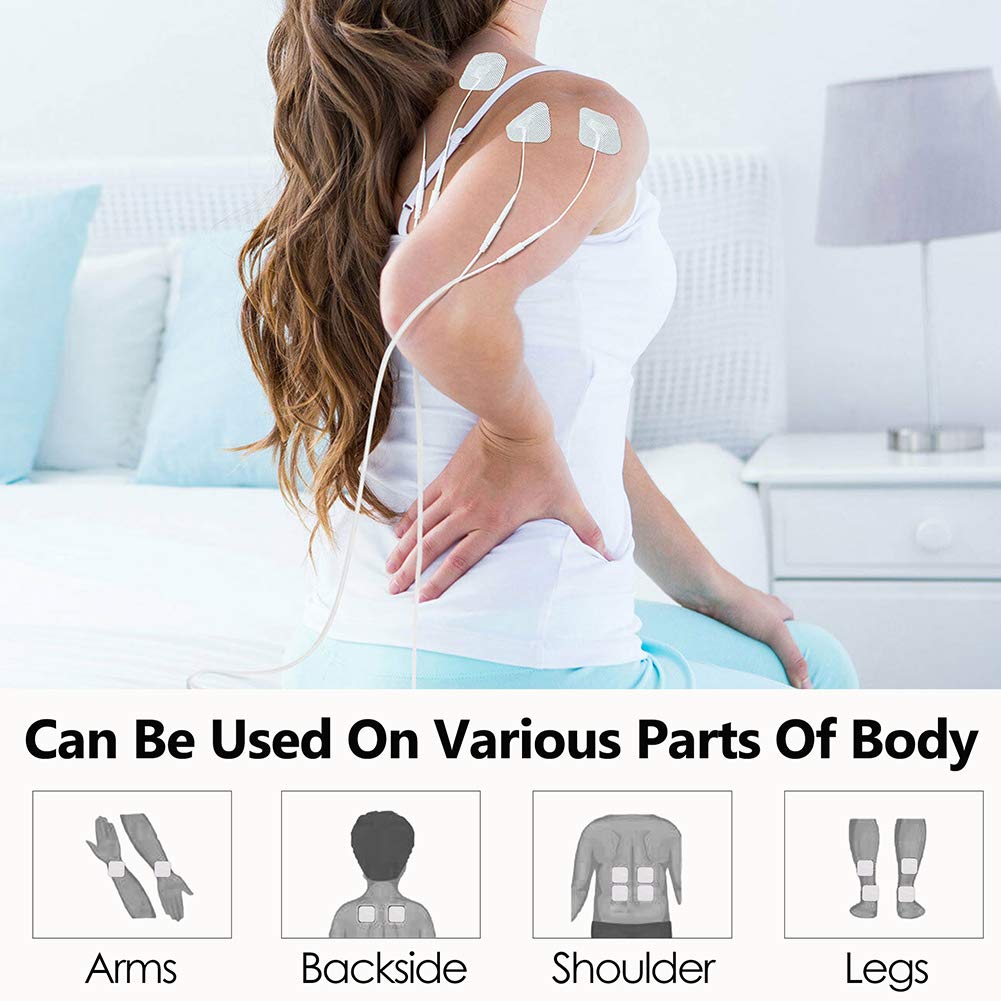 16 шт. Электродные подушечки для аппарата, ЭМС мышечный стимулятор электротерапия, Самоклеящиеся TENS подушечки для замены, Многоразовые и не содержащие латекс