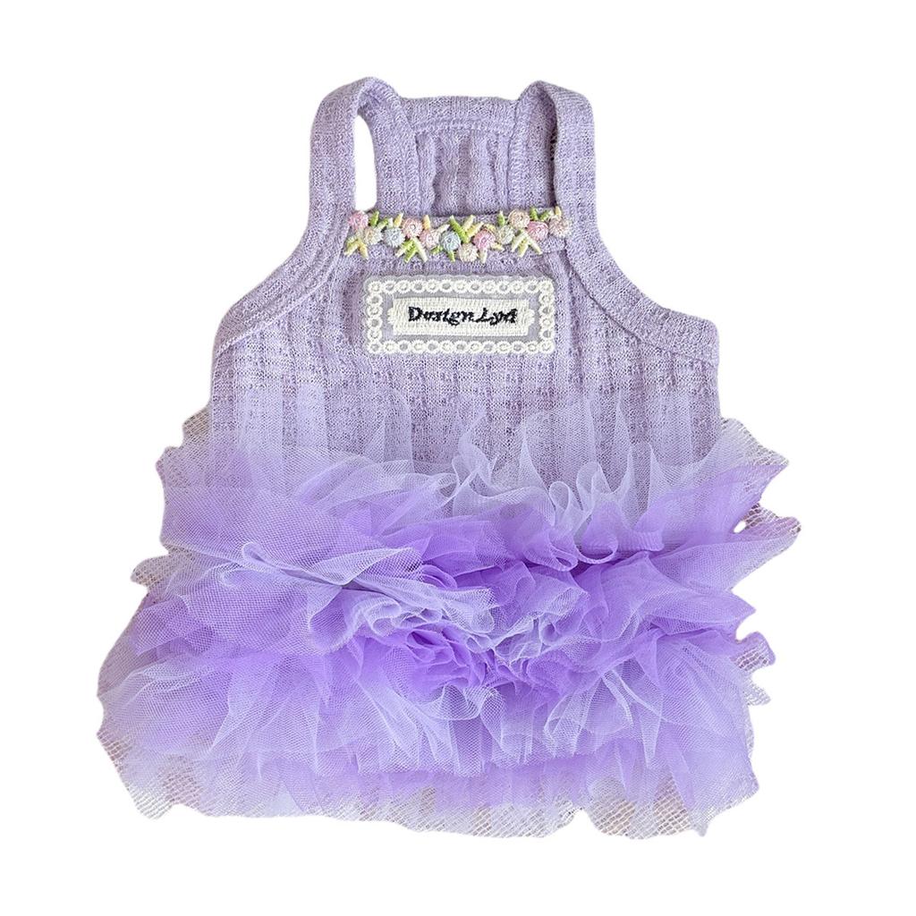 Summer Pet Princess Dress Cat Clothes Spring and Summer Puffy Dress Bichon Teddy Schnauzer Cute Chiffon Dress
