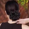Retro Floral Large Intestine Hair Tie - Voluminous Women's Bun Accessory, Extra Large Elastic Head Flower Hair Band