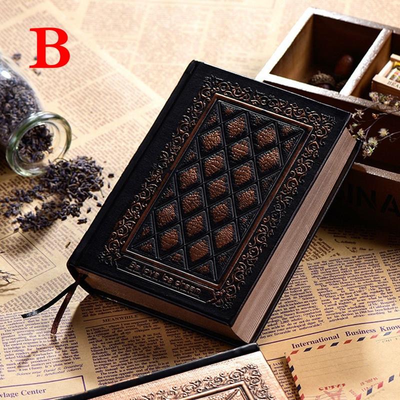 Блокнот в стиле ретро с пустой внутренней страницей в твердом переплете, кожаная лицевая книга A5, рельефный планировщик, кисть для ноутбука, золото Si