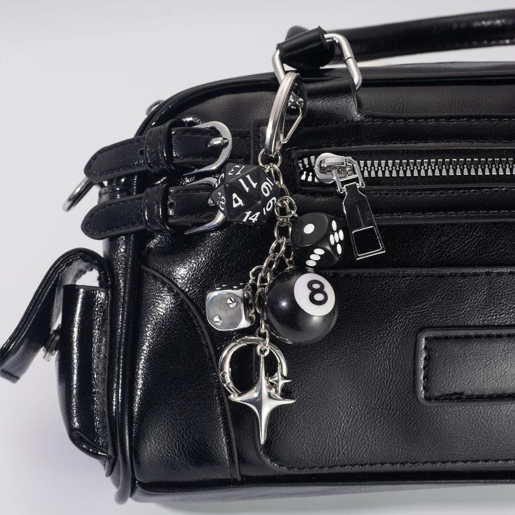 Кости Нет. 8 Бильярдный брелок Y2K Подвеска Звездный взрыв Подвески для сумки Панк Украшение Аксессуары