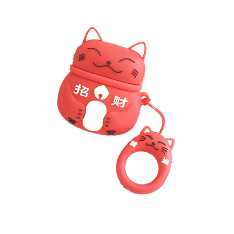 Защитный чехол для AirPods 1-го/2-го поколения в китайском стиле с милой девочкой-котенком