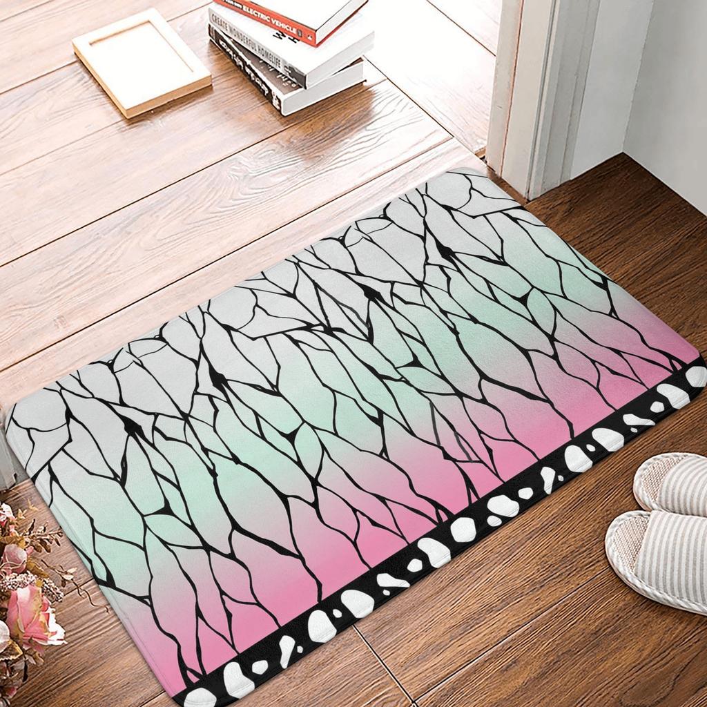 Demon Slayer Floor Door Bathroom Kitchen Mats Anti-Slip Indoor Doormat Garage Entrance Rug Carpet Footpad