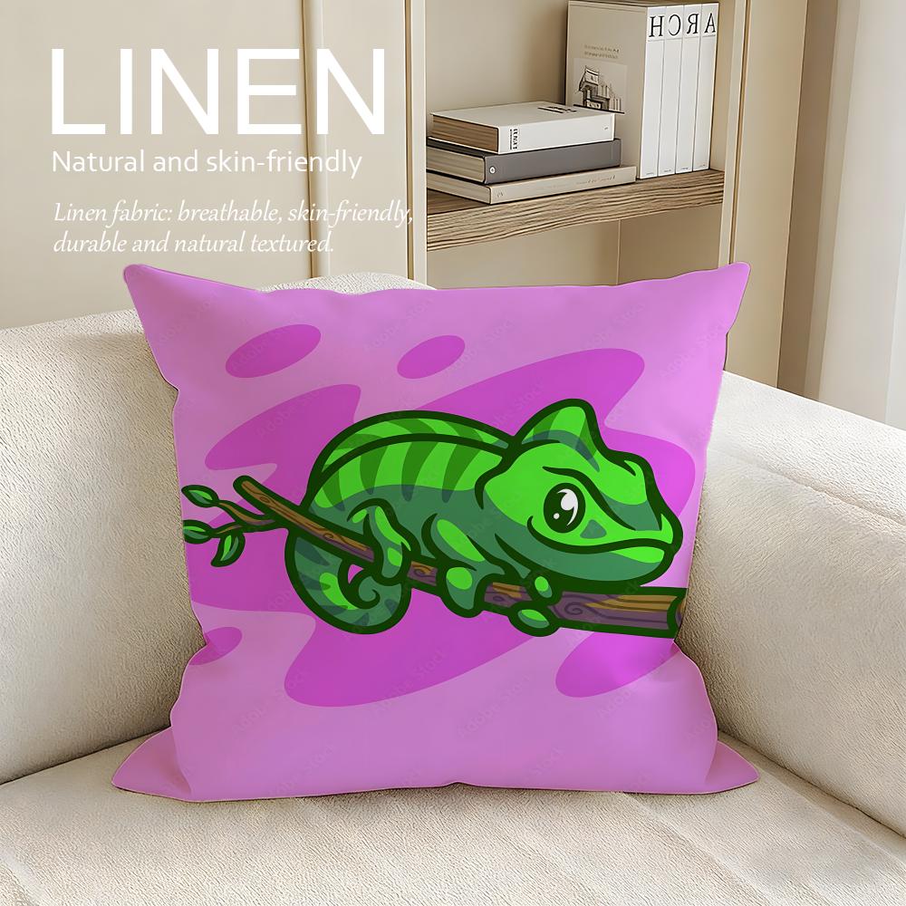 Animal Tree Lizard Cushion Cover Pillowcase Set Pcs x x Breathable Washable Sofa Cushion Cover