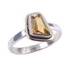 Natural Citrine Gemstone Handmade 925 Solid Sterling Silver Ring Size 6 D8W92