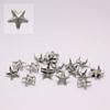 Star Claws - Silver - 8 Mm - 40 Pieces - Textile Customization - Nickel Free