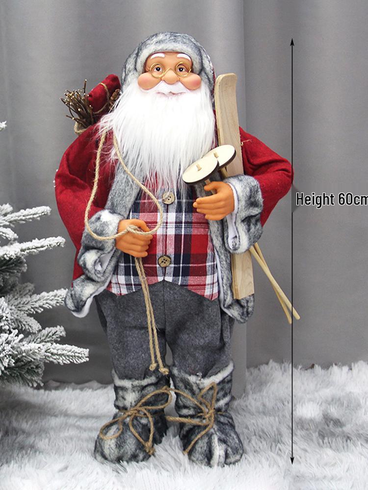 Santa Claus Figurine Christmas Decoration: Standing Old Man Doll