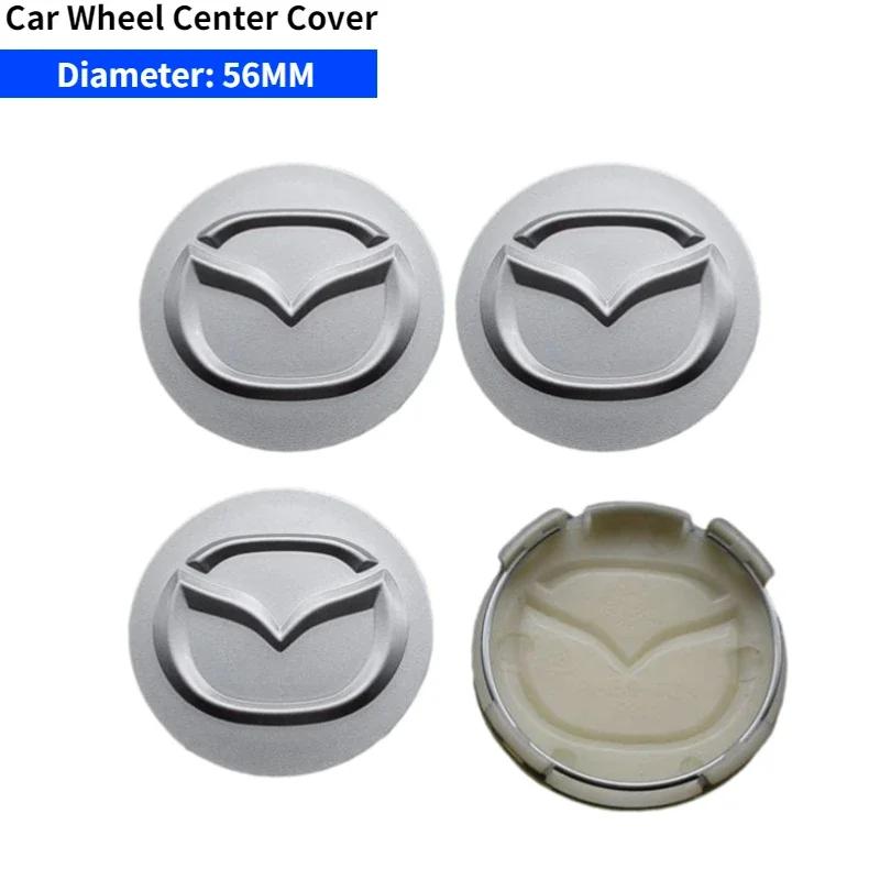 52/56/60mm Car Tire Center Hub Caps Emblem Covers for Mazda Atenza MX3 CX3 CX5 2 3 6 323 626 RX8 RX7 Protege Axela Speed