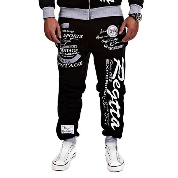 Осенние мужские модные брюки с вышивкой и буквенным принтом, свободные спортивные штаны на шнурке, спортивные штаны для бега, активные брюки