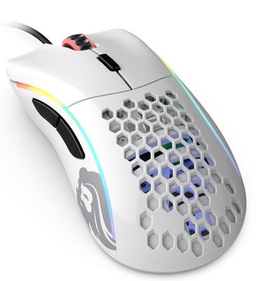 Великолепная модель D Мышь Игровая легкая мышь Эргономика Белая RGB светящаяся 6 кнопок программ Игровая мышь Тихая (69 г)