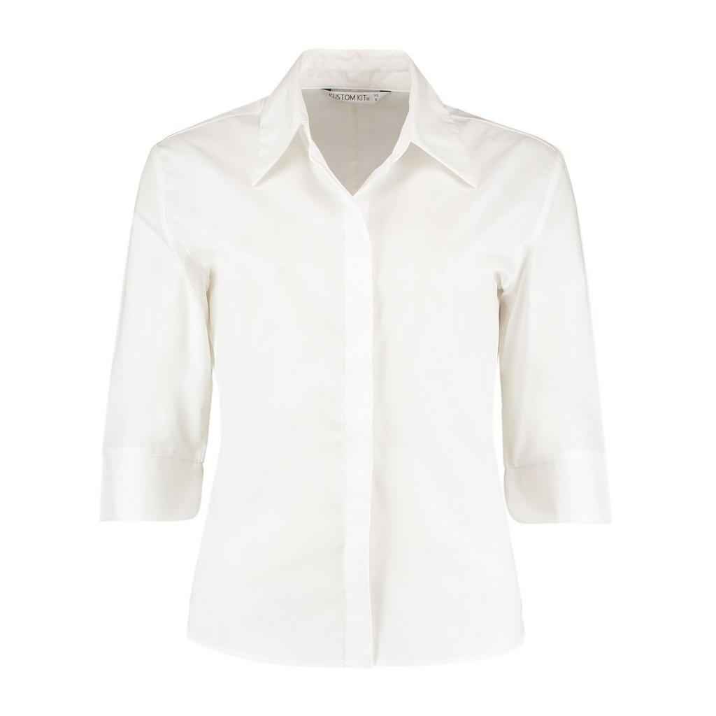Kustom Kit Женская/женская блузка в континентальном стиле с рукавами 3/4