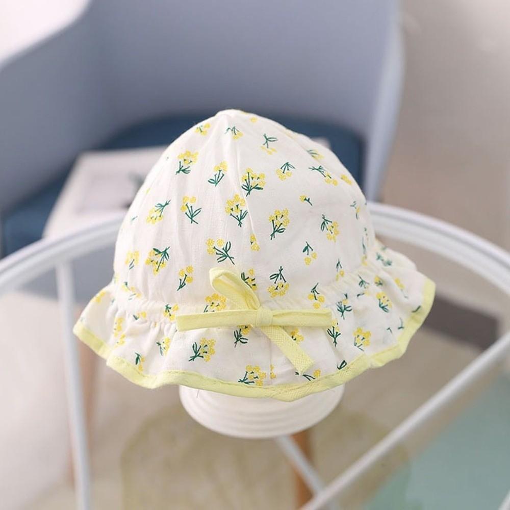 Lightweight Breathable Baby Hat Lovely Bow Sun Visors Infant Hat Adjustable Comfortable Fisherman Hat Girl