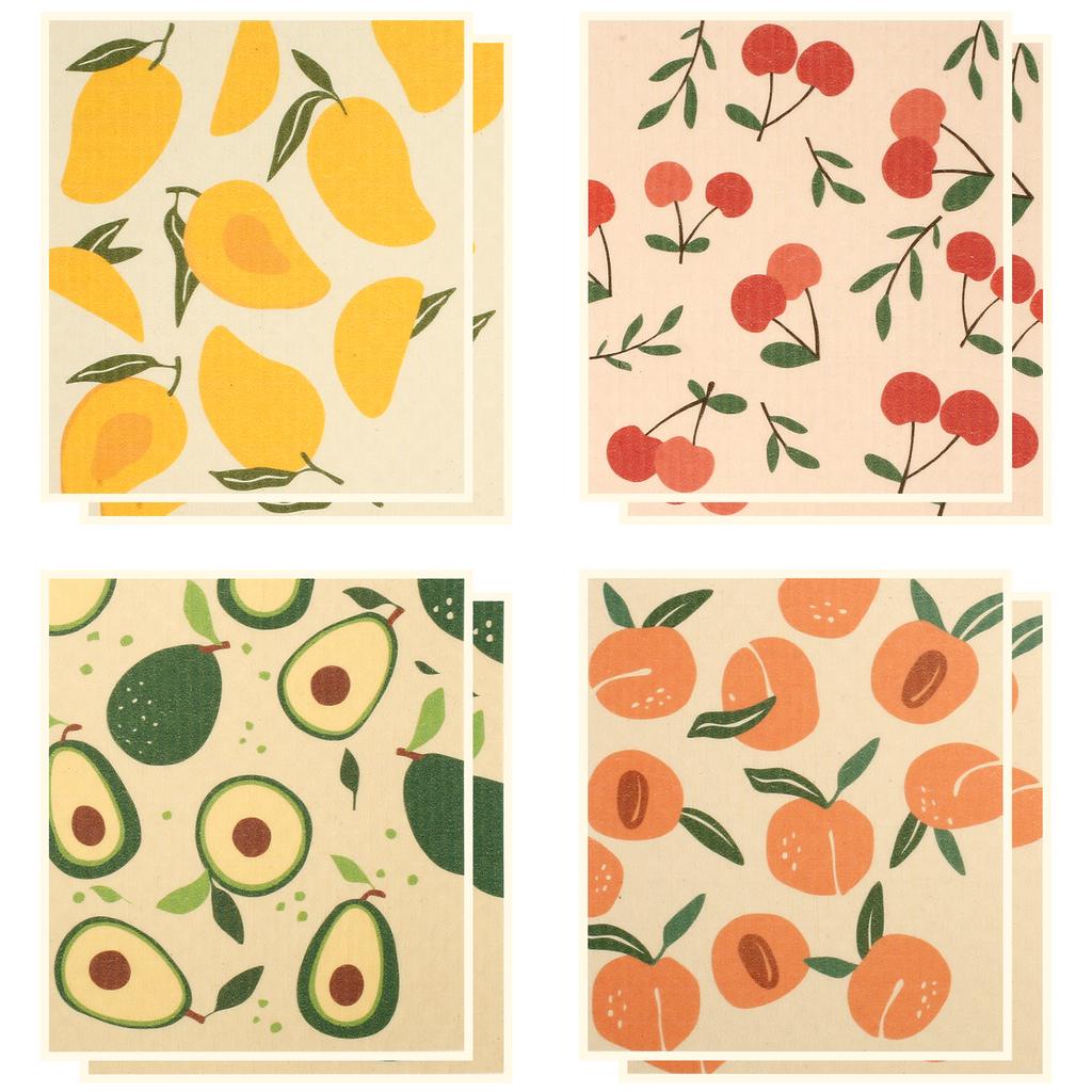 8/12 шт. Кухонные полотенца для посуды Шведские салфетки для посуды Высокоабсорбирующие губки Многоразовые полотенца для посуды Нецарапающие тряпки для посуды