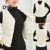 Women Fall Winter Vest Coat Soft Thick Padded Sleeveless Single Breasted Solid Color V Neck Cardigan Slim Fit Warm Pockets Lady Waistcoat