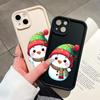 Милый мультяшный рождественский снеговик чехол для телефона iPhone Samsung Galaxy Xiaomi Redmi POCO HUAWEI Honor противоударный резиновый мягкий гибкий чехол