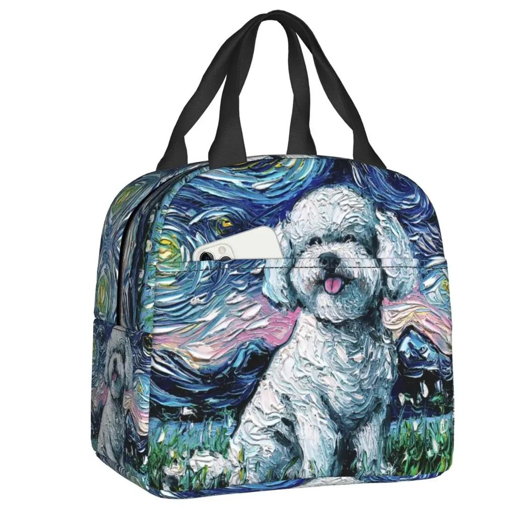 Chihuahua Art термоизолированная сумка для обеда женская портативная сумка для обеда для пикника на открытом воздухе многофункциональная коробка для еды Bento