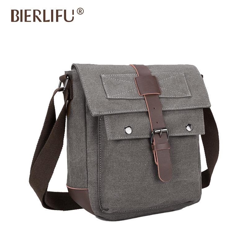 Мужская износостойкая холщовая сумка кроссбоди