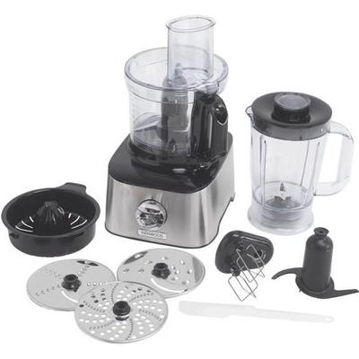 KENWOOD MultiPro Compact FDM301SS Многофункциональный робот из нержавеющей стали - блендер, соковыжималка для цитрусовых, 3 диска, двойной венчик, тестомес, лопатка
