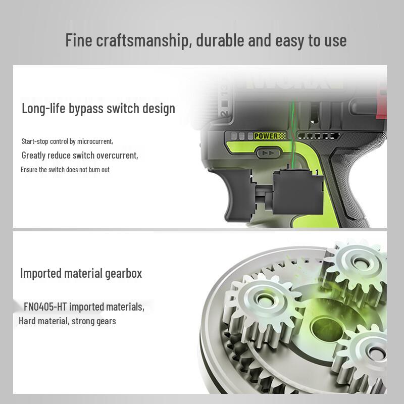 WORX 12V Brushless Cordless Drill/Driver WU130X CN plug (adapter included)