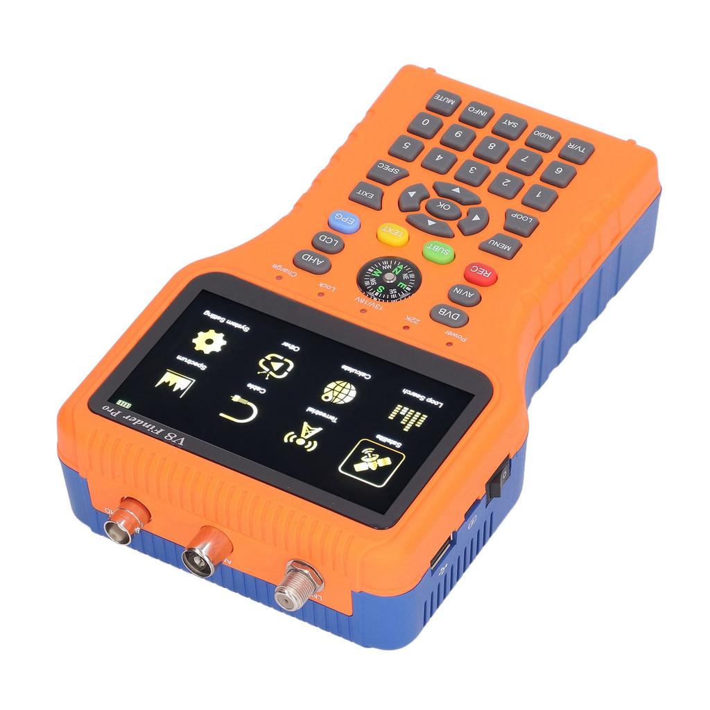 Спутниковый искатель V8 FINDER PRO2 FTA DVB S2 S2X измеритель сигнала с 4,3-дюймовым ЖК-экраном Функция компаса