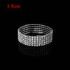 1-10 Rows Shiny Woman Jewelry Elastic Bangle Wristband Stretch Bracelet  Crystal Rhinestone
